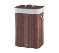 Cesto para la ropa salla con bolsa extraíble bambú y poliéster 60 x 40 x 30 cm (72 l) - marrón [en.casa]