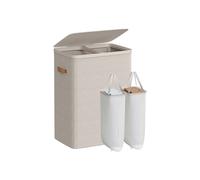 Cesto para la Ropa Sucia 170 L 56 x 40 x 75 cm Beige Capuchino