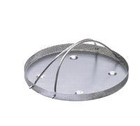 Cesto para piezas con tamiz en la base Justrite, para modelo de chapa de acero