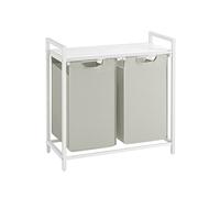 Cesto para Ropa Sucia 2 x 46 L Blanco