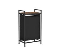 Cesto para Ropa Sucia 47 L 42 x 28 x 75 cm Marrón Rústico y Negro