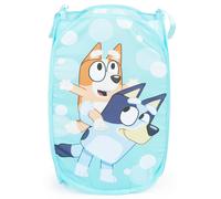 Cesto plegable Jay Franco Bluey & Bingo - Cesto/bolsa de malla para la ropa sucia con asas resistentes - Almacenamiento para ropa o juguetes