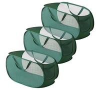 Cesto Ropa Plegable, 3 Pieza Pop-Up Cesto De Ropa, Cesta Ropa Plegable Con Asas, Plegable Pop-Up Malla Cesto De Ropa, Cestos Ropa Sucia Plegable, Pop-Up Laundry Basket Para Lavandería Habitación,verde