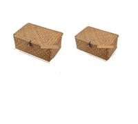 Cesto Ropa Sucia Cesta de almacenamiento tejida manual con tapa for consolidación de escombros, clasificación de joyas(S M L 3PCS)