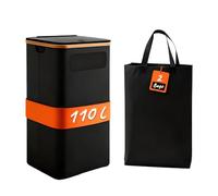 Cesto Ropa Sucia, Cesta Ropa Plegable, Cubo Ropa Sucia con Tapa y Bolsa | 110L, Negro, Grande, Bambú y Tela Oxford, Impermeable, para Dormitorio, Baño, Lavandería, Dormitorio, Bonito y Práctico