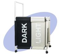 Cesto Ropa Sucia para la Colada Cesta con Tapa Carro Compartimentos Laundry Basket Organizador Ropa Limpia Clara Oscura Cubo Mueble Juguetes Cesto de Lavandería con Ruedas