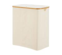 Cesto ropa sucia rusko con 3 bolsas extraíbles bambú oxford 600d 69 x 57 x 37 cm - beige [en.casa]