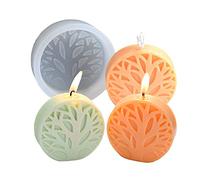Cestony Moldes de silicona 3D del árbol de la vida para hacer velas, pilares de resina, aromaterapia, yeso, jabón, flores, espécimenes, arcilla, manualidades