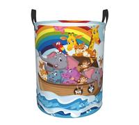Cestos Para La Colada Animales Arcoíris En El Arca De Noé Cesto De Almacenamiento Juguetes Cesto De Ropa Sucia Con Asas Laundry Basket Para Lavandería Dormitorio Apartamento 40X50Cm