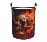 Cestos Para La Colada Cráneo Fantasma De Terror Cesto De Ropa Sucia Con Asas Cesto De Almacenamiento Impermeable Cubo Para Ropa Para Habitación Infantil Dormitorio 40X50Cm