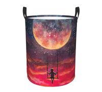 Cestos Para La Colada Fantasías Luna Cesto De Almacenamiento Ligero Cesta De Lavandería Mantas Cubo Para Ropa Para Dormitorio Baño Apartamento 40X50CM