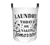 Cestos Para La Colada Lavandería Hoy O Desnudez Mañana Cesto De Ropa Sucia Ligero Cesto De Almacenamiento Juguetes Laundry Basket Para Habitación Infantil Dormitorio 40X50CM