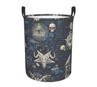 Cestos Para La Colada Masonería Retro Y Satanismo Cesto De Ropa Sucia Impermeable Laundry Basket Juguetes Cubo Para Ropa Para Lavandería Dormitorio 40X50CM