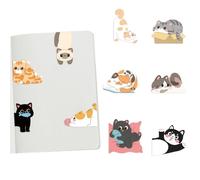Cesujowaz Cute Marcadores de Libros Marcadores Magnéticos Marcador Gato, Marcador Imán Accesorios de Libro, Set de 10