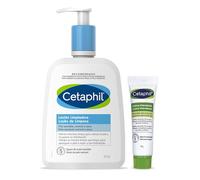 CETAPHIL Routine Sensitive Skin Care Set: Facial Cleansing Lotion 470ml + Mini Moisturizing Cream 14g