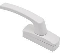 CETEOR Manija de bloqueo for ventanas abatibles, cerraduras for, perilla accionamiento for vidrio, gabinete, baño, balcón, herrajes for el hogar, 66 mm(White,Drawing length35mm)