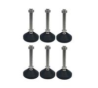 CETEOR pies niveladores de Muebles, Ajustable M14, Varilla roscada M18, pie nivelador, Carril Deslizante for Muebles, 6 uds, Pata niveladora de Mesa Antideslizante, Nivel Ajustable(80*M18*80mm)