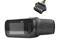 Cetfuro 1 pieza 24 V 36 V 48 V 60 V S886 Ebike LCD Display Panel Adjust with Twist Throttle Fit for Electric Scooter Bicycle (SM Plug 5PIN)