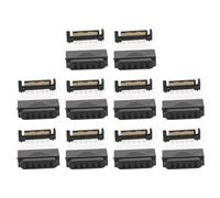 Cetfuro 10 Pares de Enchufes L29-Sata de 5 Orificios SATA Macho Conector Macho SATA Puerto Serie 15P Conector de AlimentacióN Enchufe y Carcasa