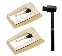 Cetfuro - 2 piezas de repuesto de agujas de tocadiscos con kit de cepillo de limpieza de lápiz, lápiz de aguja de tocadiscos para tocadiscos