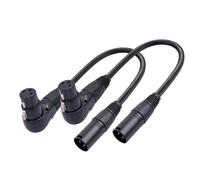 Cetfuro 2 Uds. Cable de Audio para MicróFono XLR de áNgulo Recto de 3 Macho una Hembra, Cable XLR Hembra de 90 Grados una XLR Macho Recto