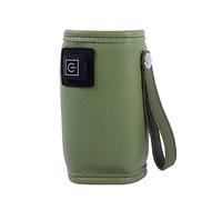 Cetfuro Calentador de Agua de Leche USB para Cochecito de Viaje, Bolsa Aislada, Calentador de BiberóN de Lactancia para, Seguro para Invierno Al Aire Libre, Verde
