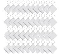 Cetfuro Juego de 120 Llaveros Cuadrados en Blanco para SublimacióN con de Transferencia de de Doble Cara para y Manualidades DIY
