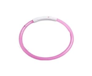 Cetfuro LED desmontable y brillante, carga USB, correa luminosa para productos para perros de compañía, carga USB luminosa para mascotas rosa