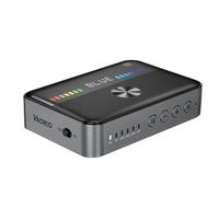 Cetfuro NFC Bluetooth 5.3 Receptor Audio Transmisor RGB Luz USB 3.5mm AUX coaxial óptico DAC convertidor adaptador Negro
