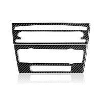 Cetfuro Panel de Consola de Control de CD de Coche Pegatina de Fibra de Carbono Cubierta Embellecedora para 3 Series E90 E92 E93 2005-2012 Accesorios