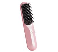 Cetfuro Peine Caliente Recargable Cepillo de Pelo Inalámbrico Plancha Peines de Presión de Peine Eléctrico Anti Quemaduras Calentamiento Rápido-B