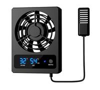 Cetfuro Ventilador de refrigeración inteligente para depósito con pantalla LED ventilador ventilación viento fuerte ventilador refrigeración bajo ruido (grados Celsius)