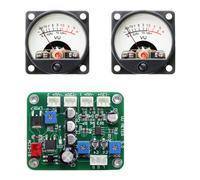 Cetfuro VU Medidor de Audio Tarjeta Amplificador Estéreo + 2 Piezas Visto Meter 9-12V DC Tarjeta Amplificador Estéreo Indicador Nivel