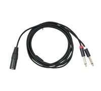Cetfuro XLR macho a enchufe 6,35 mm Cable de micrófono de audio adaptador de cable de micrófono distribuidor en Y 2 M