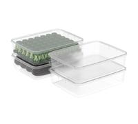 Cetomo Contenedores de almacenamiento de alimentos de 5 l x 4, aptos para microondas, congelador y lavavajillas, cajas de almuerzo, contenedores organizadores de refrigerador con tapa