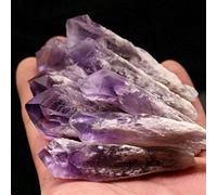 Cetro de amatista esquelética natural en racimo de cuarzo con punta mineral para reiki, decoración del hogar, 1 unidad (10-20 g)