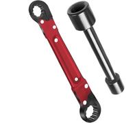 CeTsronixoC Juego de 2 Llaves de Tope Angular, Llave de Tubo de Doble Cara, Llave de Mordaza Ajustable, Herramientas de Plomería, Herramientas de Extracción para Instalación de Tuberías Nuevas (Rojo)
