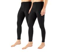 Cette - Pack 1/2 Pares - Leggings Térmioas Hombre, Colainas Tupidas, Pantis con Forro Polar | 300 DEN | Negno | M/L, XL, XXL (M-L, 2 X Negro)