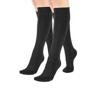 Cette - PACK 2/4 PARES Calcetines hasta la Rodilla Térmicos, Calcetines con con Forro Polar, Calcetines de invierno | 300 DEN | (Talla Unica, 2 X Negro)