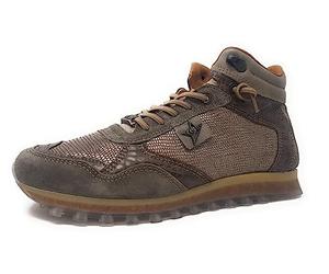 Cetti Botines para mujer Bootie con cordones, color marrón, Ante Tejus Oxido, 40 EU