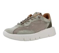 Cetti - Zapatilla Sneakers Deportiva Casual, de Piel y Tela, cordón elástico, Estrella,Suela Blanca,Adornos, para: Mujer Color: Wasabi Talla:37