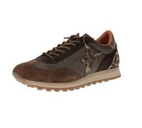 Cetti - Zapato Casual de Piel, Animal Print, Leopardo, cordón elástico, Suela de Goma, para: Mujer Color: Cacao Talla:41