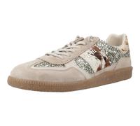 Cetti - Zapato Casual de Piel, Brillantes, Animal Print, cordón elástico, Suela de Goma, para: Mujer Color: Champagne Talla:36