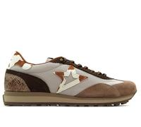 Cetti - Zapato Casual de Piel y Malla, Animal Print, cordón elástico, Suela de Goma, para: Mujer Color: Dessert Talla:36