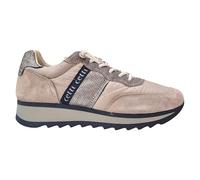 Cetti - Zapato Casual de Piel y Textil, cuña Baja, cordón elástico, Suela de Goma, para: Mujer Color: Tierra Talla:41