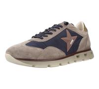Cetti - Zapato Casual de Piel y Textil, Deportivo Informal con cordón elástico, Suela Alta de Goma, para: Hombre Color: Navy Talla:44