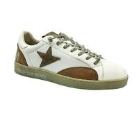 Cetti - Zapato Deportivo Casual,Sneakers Cordon elástico,Plantilla Extraible,Suela de Goma,de Piel,Estrella para: Hombre Color: Off White Talla:44