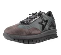 Cetti Zapato deportivo con cuña y plataforma Piel y textil, cordón elástico Piombo 38 Mujer