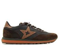 Cetti - Zapato Sport de Piel y Malla, Casual, Deportivo con cordón elástico, Suela de Goma, para: Hombre Color: OXIDO Talla:44