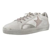 Cetti - Zapatos,Sneakers de Piel,cordón elástico,Plataforma,Suela de Goma,Ante,Plantilla Extraible,Vintage para: Mujer Color: Blanco Talla:39